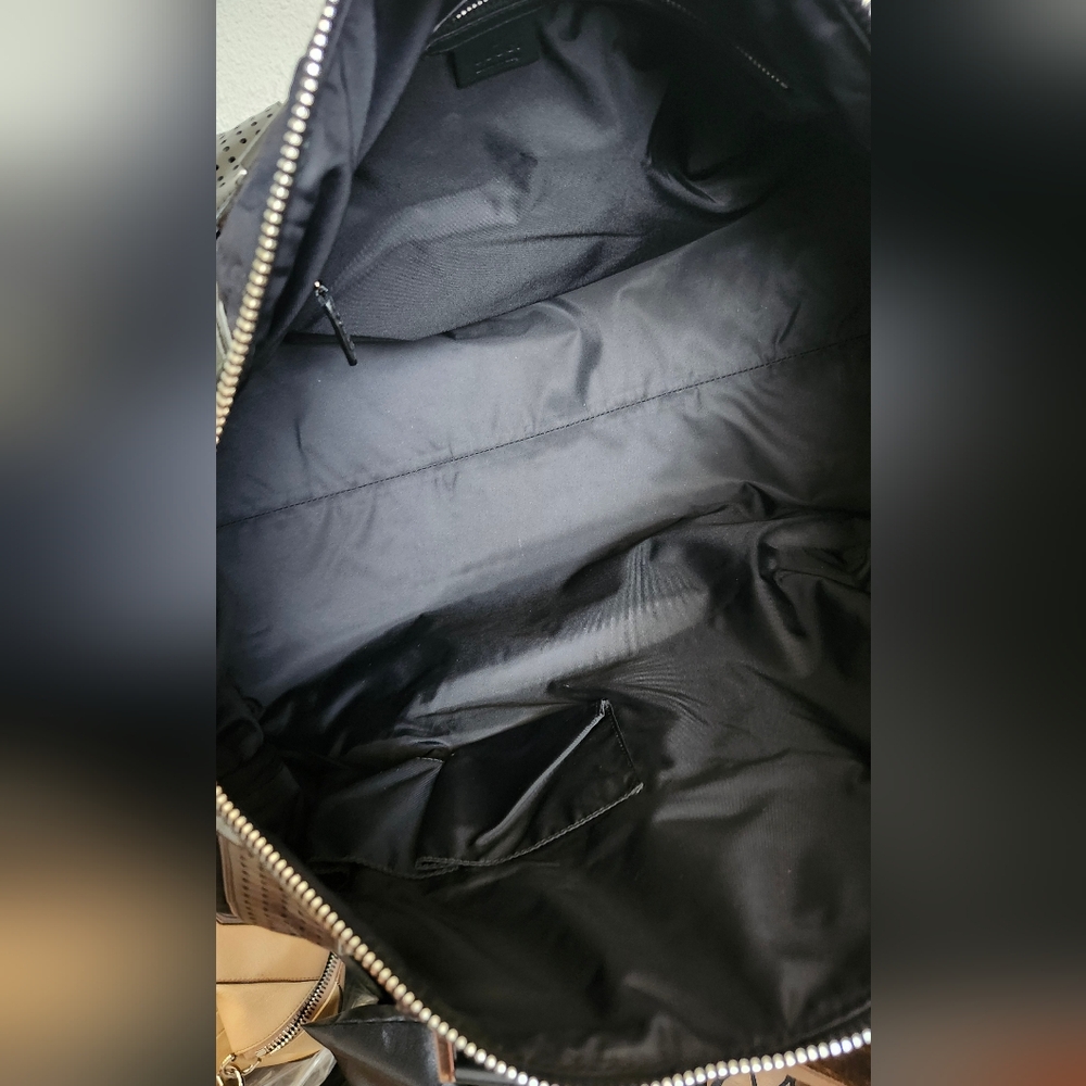 Gucci Guccissima Black Neoprene/Leather Duffle Bag - Picture 13 of 15